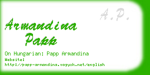 armandina papp business card